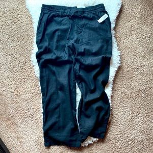 *NWT* Old Navy women’s black linen pant
